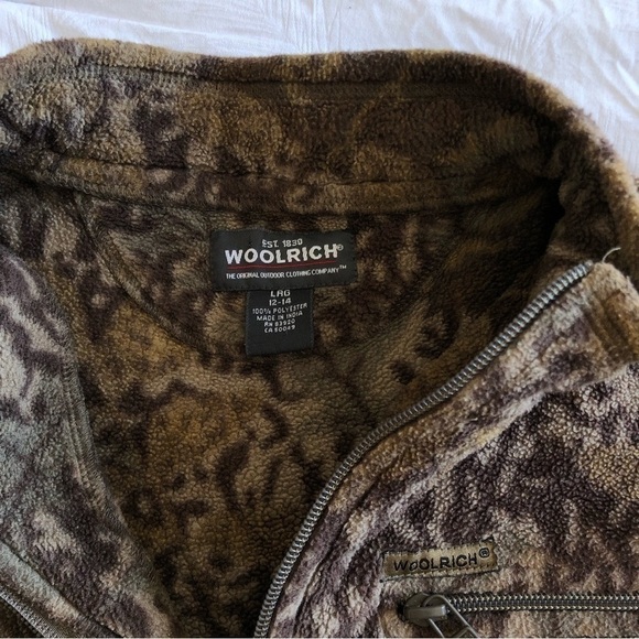 Woolrich Kids Camouflage Quarter Zip Sweater - Picture 3 of 8